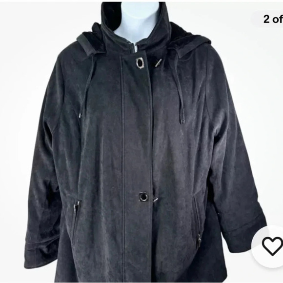 Fleet Street Women’s Heavy Winter Coat Size 2XL Black - Picture 2 of 6